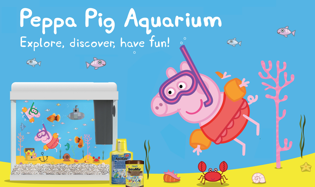 Peppa pig fish outlet tank decorations